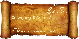 Csengery Dániel névjegykártya